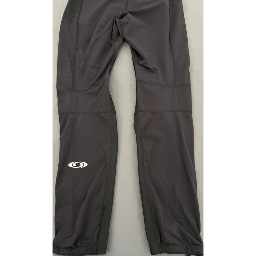 Salomón Technical Pants Womens Small Black Clima Wind Full Zipper Sides Stretch - Picture 10 of 16